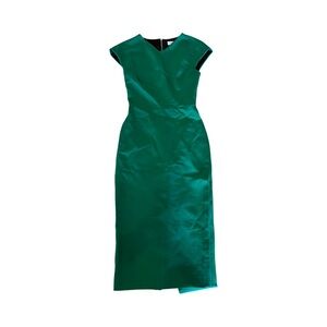Victoria Beckham Dress Womens Size S Emerald Green Bodycon Sheath Midi